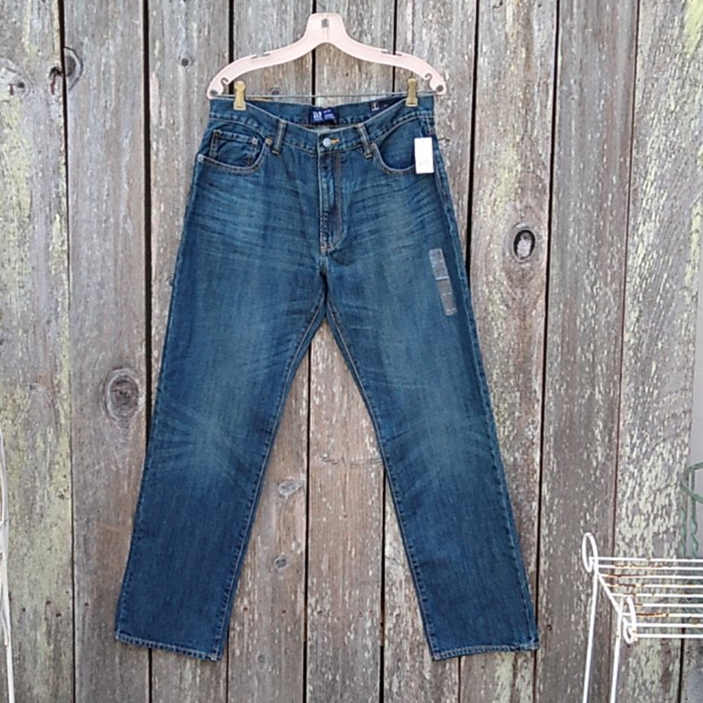 Gap Denim Men's Jeans 33x32 Straight-leg NWT - Picture 2 of 15